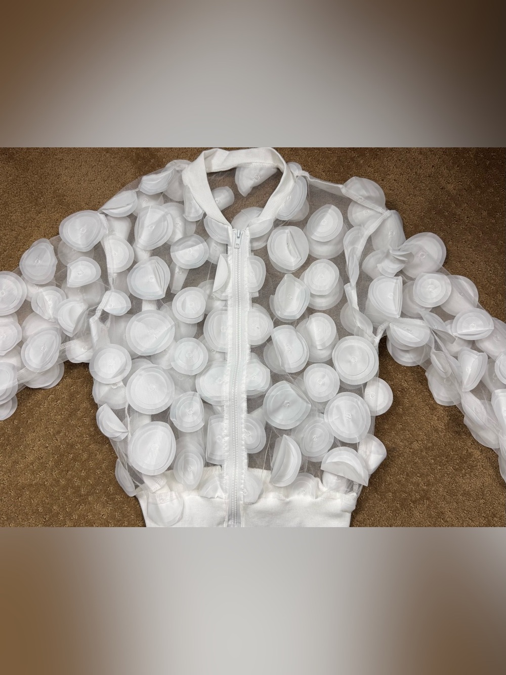 White see thru women jacket